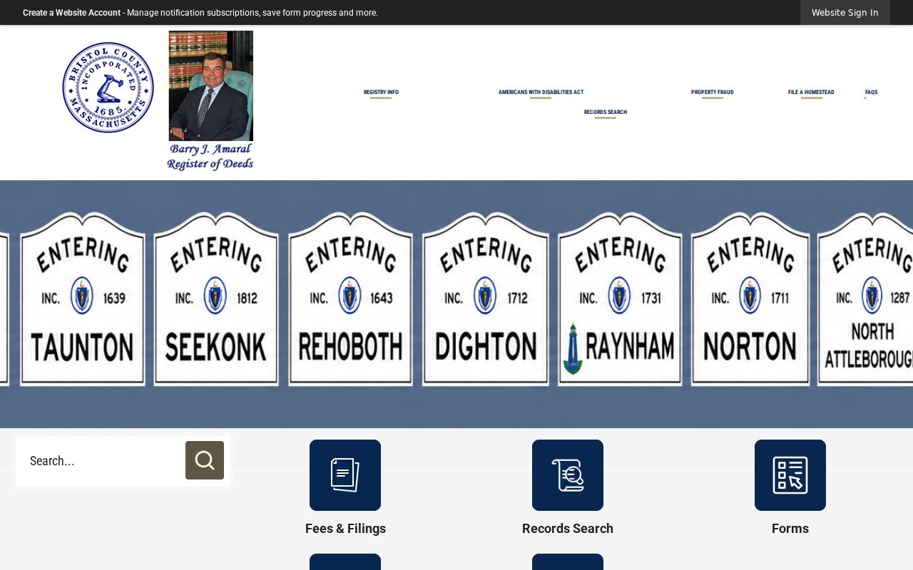 Attleboro residents directory Northern Bristol Registry of Deeds website